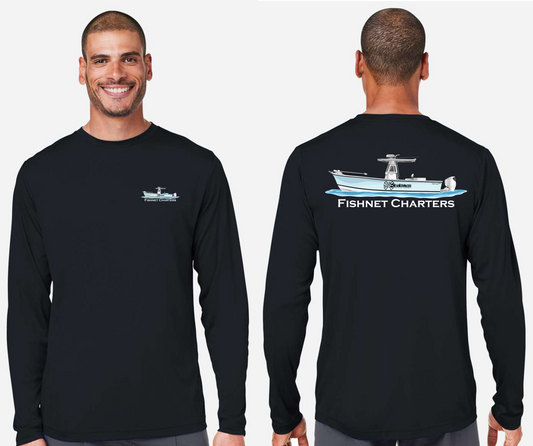 Capt. Mel’s Fishnet Charters Boat Shirt Long Sleeve