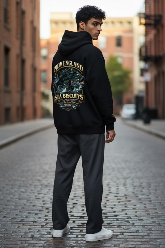 BLACK SEA BASS / SEA BISCUIT HOODIE